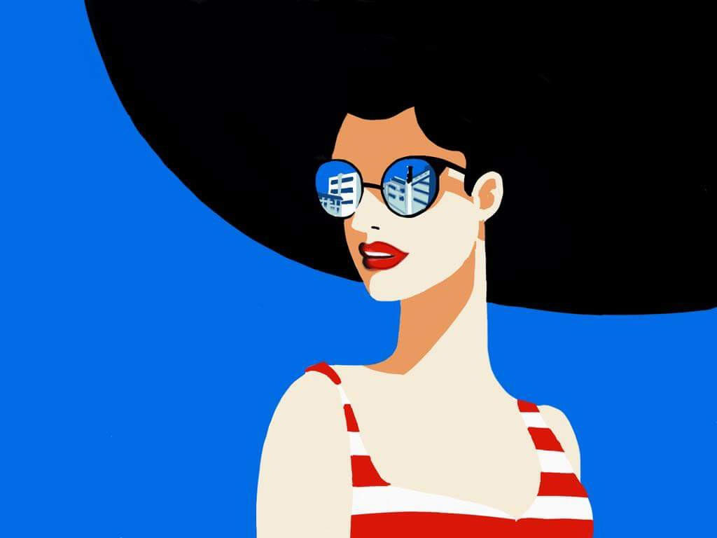 Digital art inspired by pop art